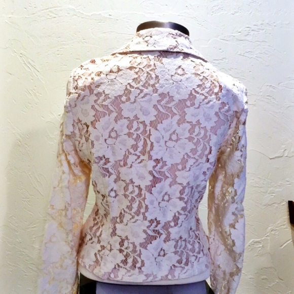 CAbi Sheer Lined Lace Blazer, Size 4 - Picture 2 of 6